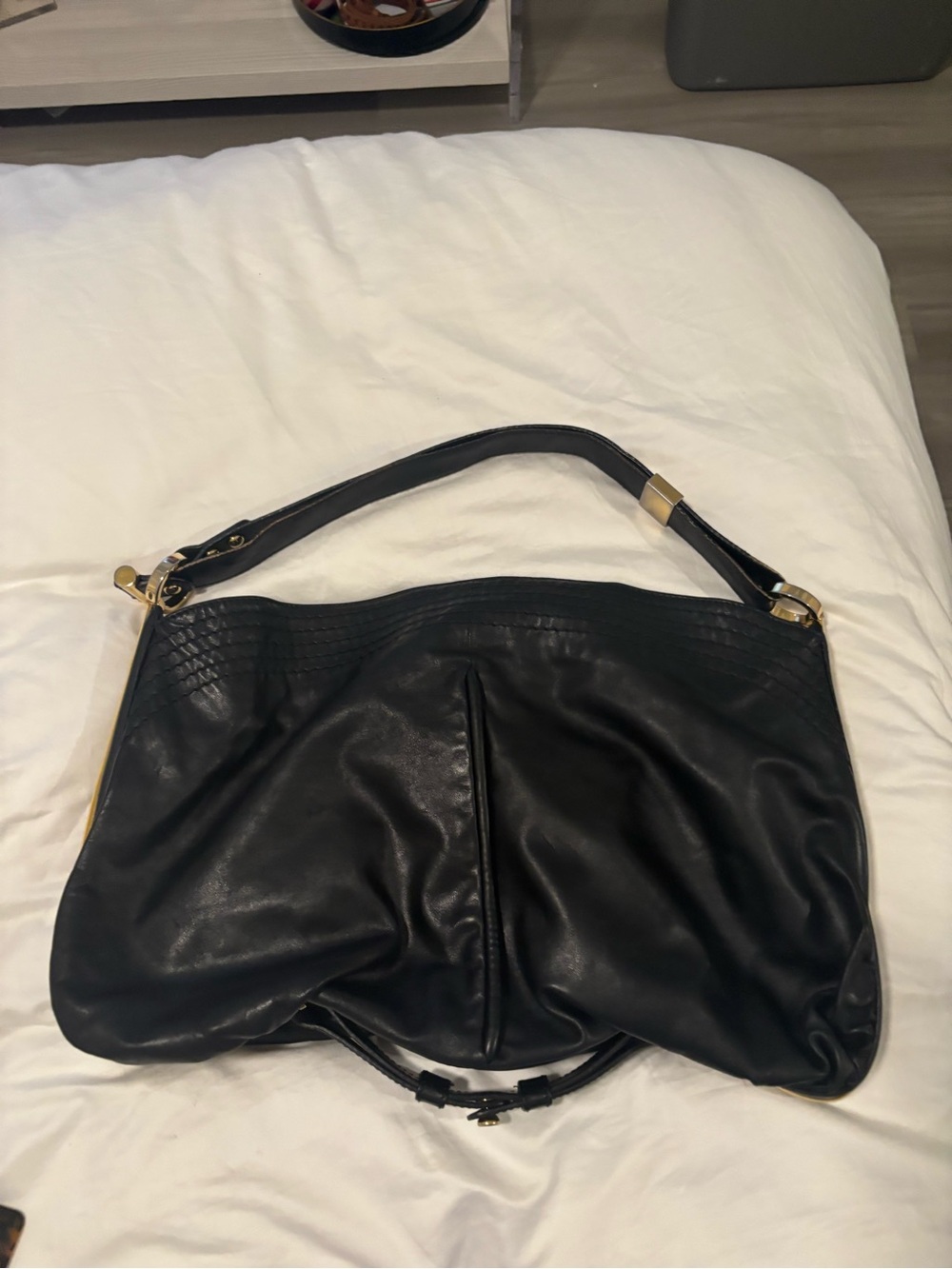 Jimmy Choo Hobo Bag Black Leather Shoulder Bag - Designer Style